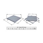 Tampa Tampão Chão Alumínio Fundido Quadrado Simples 70x70cm