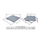 Tampa Tampão Chão Alumínio Fundido Quadrado Simples 80x80cm