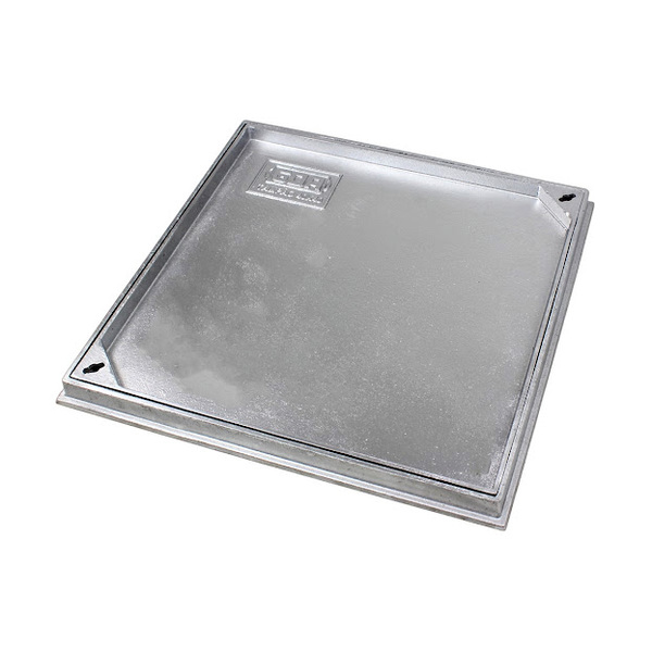 Tampa Tampão Chão Alumínio Fundido Simples Rebaixado 30x30cm