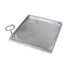 Tampa Tampão Chão Alumínio Fundido Simples Rebaixado 60x60cm