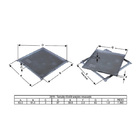 Tampa Tampão Chão Alumínio Fundido Simples Rebaixado 60x60cm