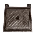 Tampa Tampão Chão Articulado Ferro Fundido Inspeção 30x30cm