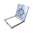 Tampa Tampão Chão Articulado Porta Cadeado Reforçado 50x50cm