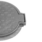 Tampa Tampão Chão Articulado Redondo Ferro Passagem 35x35cm