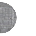 Tampa Tampão Chão Articulado Redondo Ferro Passagem 51x42cm