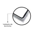 Tampa Tampão Chão Dupla Vedação Articulado Cadeado 50x50cm