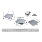 Tampa Tampão De Chão Alumínio Dupla Vedação Simples 60x60cm