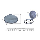 Tampa Tampão De Chão Circular T020 Alumínio Articulado 20cm