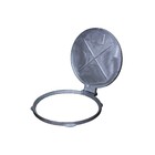 Tampa Tampão De Chão T015 Alumínio Circular Articulado 15cm