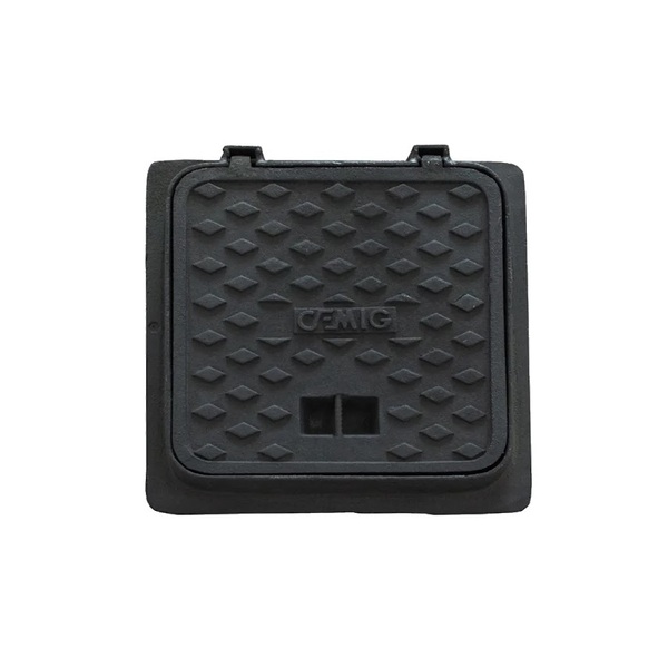 Tampa Tampão De Chão Za Articulado De Ferro Fundido 30x30cm