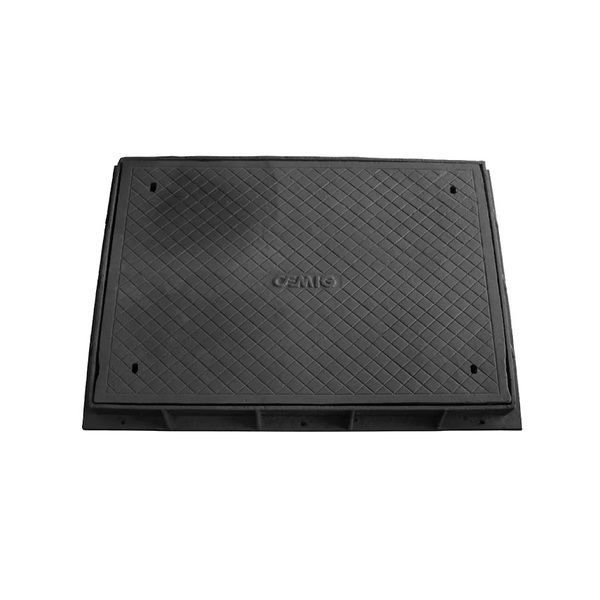 Tampa Tampão De Chão Zd Simples De Ferro Fundido 120x95cm