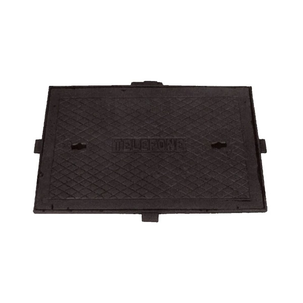 Tampa Tampão Simples Ferro Fibra Óptica Telefonia 109x55cm