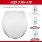 Tampa Vaso Almofadada Assento Universal Branco