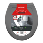 Tampa Vaso Almofadada Assento Universal Cinza Escuro