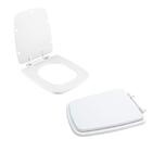 Tampa Vaso Sanitário Madeira Laqueada Boss Branco Para Bacia