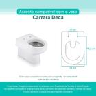 Tampa Vaso Sanitário Madeira Laqueada Carrara Branco Para Bac