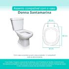 Tampa Vaso Sanitário Madeira Laqueada Donna Branco Para Bacia