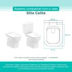 Tampa Vaso Sanitário Madeira Laqueada Elite Branco Para Bacia