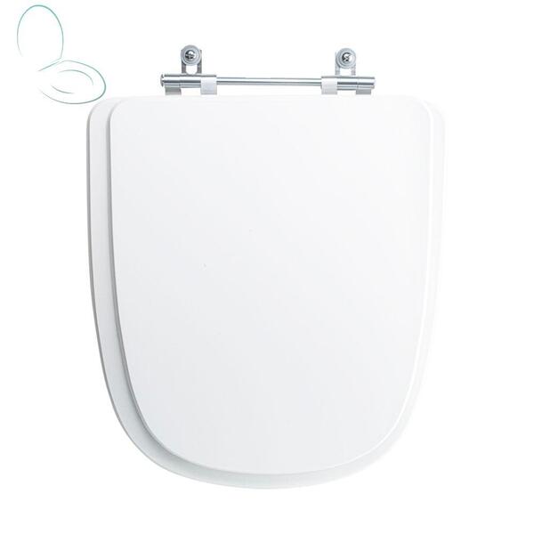 Tampa Vaso Sanitário Madeira Laqueada Ibiza Branco Para Bacia