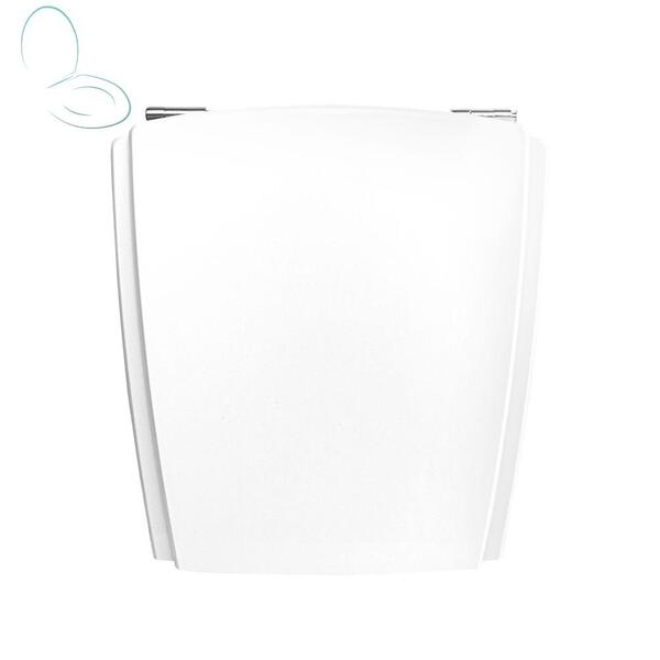 Tampa Vaso Sanitário Madeira Laqueada Nuage Branco Para Bacia