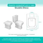Tampa Vaso Sanitário Madeira Laqueada Quadra Branco Para Baci