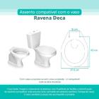 Tampa Vaso Sanitário Madeira Laqueada Ravena Branco Para Baci