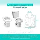 Tampa Vaso Sanitário Madeira Laqueada Thema Branco Para Bacia