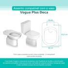 Tampa Vaso Sanitário Madeira Laqueada Vogue Plus Branco Para