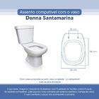 Tampa Vaso Sanitário Poliester Acrilico Donna Branco Para Bac