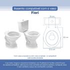 Tampa Vaso Sanitário Poliester Acrilico Fiori Branco Para Bac