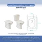 Tampa Vaso Sanitário Poliester Acrilico Lirio Branco Para Bac