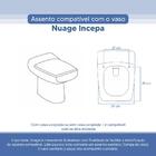 Tampa Vaso Sanitário Poliester Acrilico Nuage Branco Para Bac