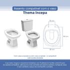 Tampa Vaso Sanitário Poliester Acrilico Thema Branco Para Bac