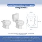 Tampa Vaso Sanitário Poliester Acrilico Village Branco Para B