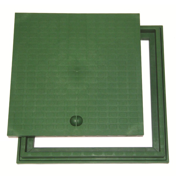 Tampa Verde com Aro Polipropileno 20x20cm Odem