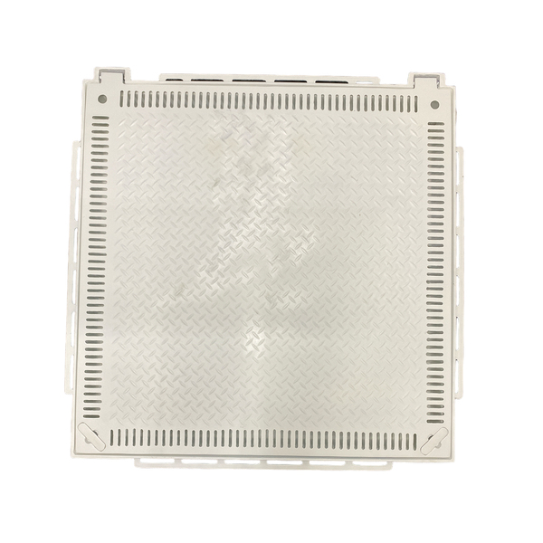 Tampão Casa Das Máquinas 90x90 Sem Rebaixo Com Grelha - Branc