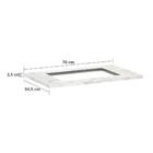 Tampo De 70cm X 54,5cm Para Cooktop 4 Bocas C/ Furo De 50cm