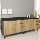 Tampo de Madeira MDP Requinte Preto 240cm Caemmun