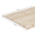 Tampo de Madeira Pinus Natural 80x120x2,4cm Vert