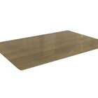 Tampo De Mesa De Jantar Com Vidro 120x80 Nogueira