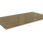 Tampo De Mesa De Jantar Com Vidro 160x90 Nogueira