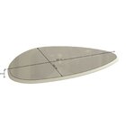 Tampo De Mesa De Jantar Triangular Com Vidro 135x105 Off Withe