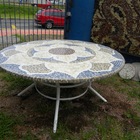Tampo De Mesa Em Mosaico Mandala Indiana I - 80 Cm
