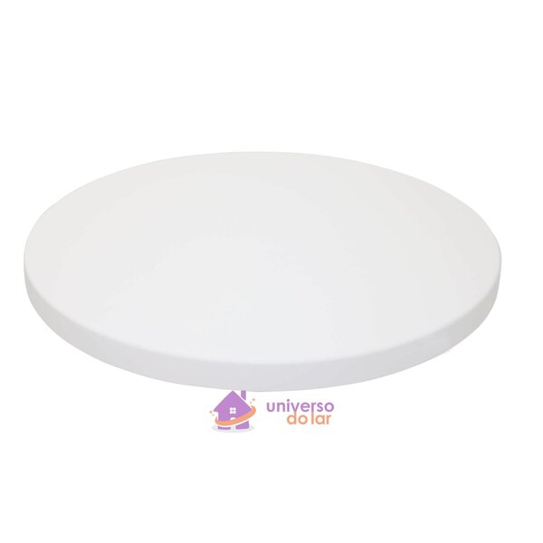 Tampo De Mesa Plastico Geo Redondo Branca 79cm