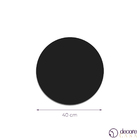 Tampo De Mesa Redondo Bistrô Laqueado 40 Cm - Preto