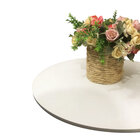 Tampo De Mesa Redondo Bistrô Laqueado 90 Cm - Branco