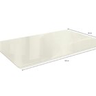Tampo De Vidro E Mdf Para Mesa De Jantar Retangular Off White