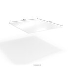 Tampo De Vidro Quadrado Jonas Incolor 90 Cm