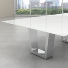 Tampo De Vidro Temperado Branco Para Mesa 120x120cm 8mm