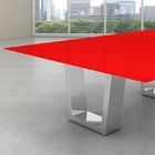 Tampo De Vidro Temperado Vermelho Para Mesa 80x120cm 8mm